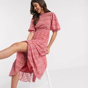 NWOT ASOS High Neck Pleated Dress